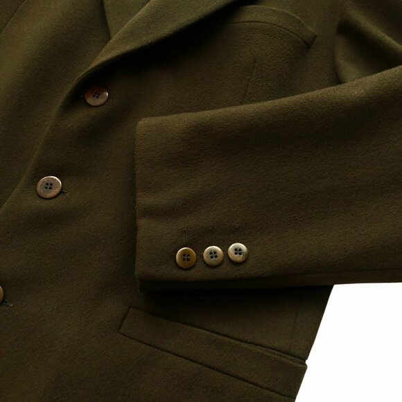 Versus Versace Vintage Olive Green Brown Wool Cashmere Blazer Jacket Siz… - Picture 5 of 9